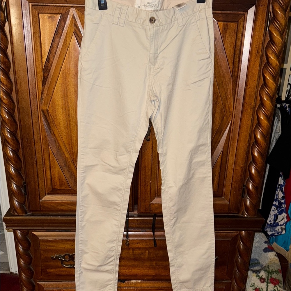 H&M Tan Chinos Cotton Blend Relaxed Fit